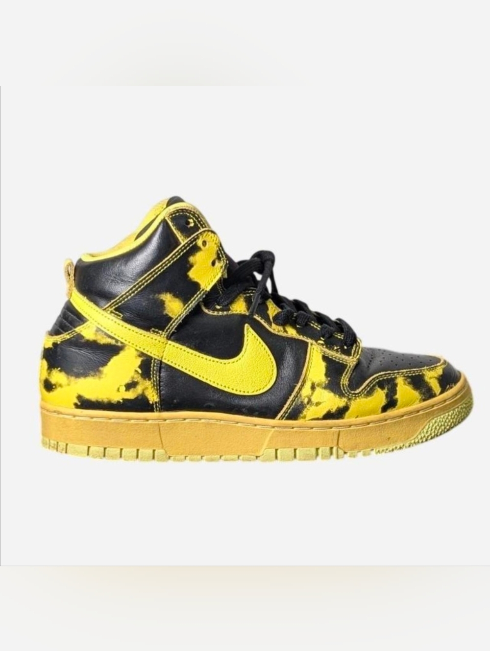 Nike Dunk High 1985‎ size 10 SP "Yellow Acid Wash".